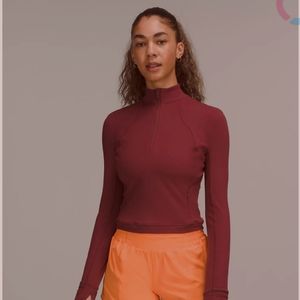 Lululemon Rulu Run Cropped Half Zip